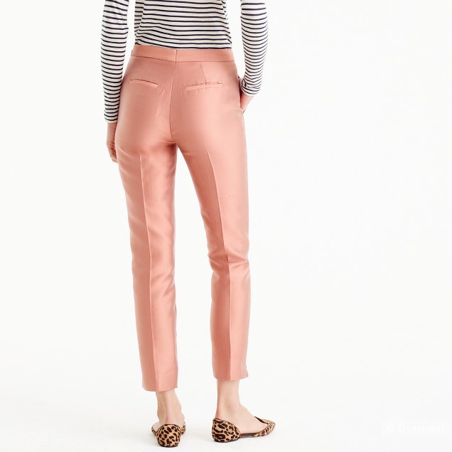 Темно-синие брюки с эффектом атласа от Jcrew из весенней коллекции, размер 10US