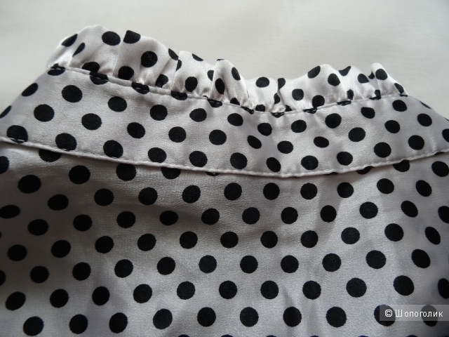 Блузка белая в горох "Jooyo", размер 44-46, б/у