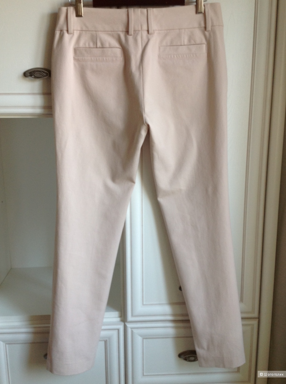 Кремово-розовые брюки 7/8 немецкой премиум марки Rene Lezard, размер 36 на 44-46.
