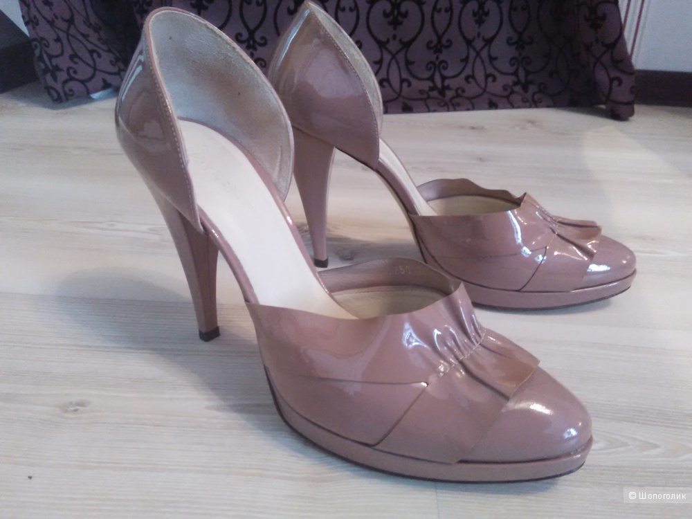 Туфли ALBA, пудрового цвета, лаковая кожа, размер 38