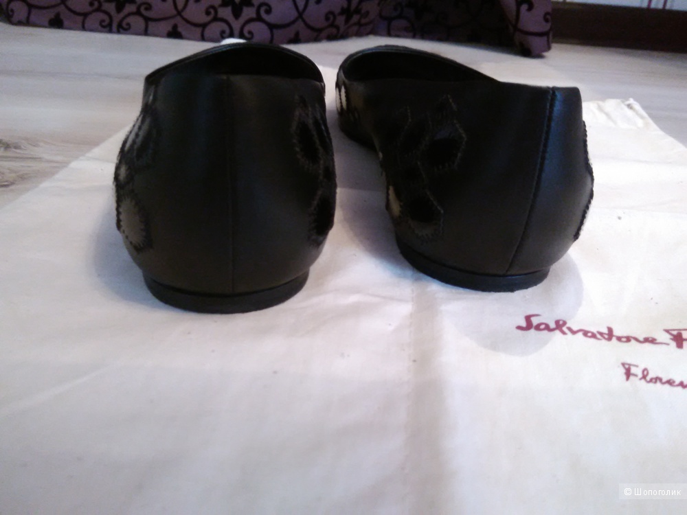 Туфли Salvatore Ferragamo, кожа, черные, размер 39, US 8.5