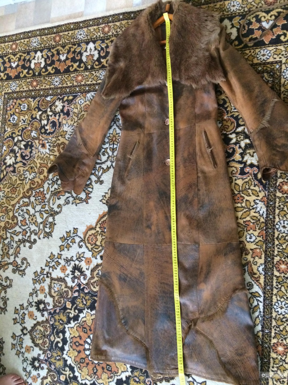Пальто кожаное 44-46 размера , демисезонное