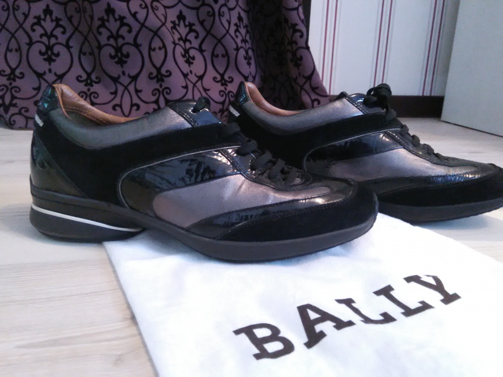 Спортивные ботинки BALLY, черные, кожа, р-р 39-40