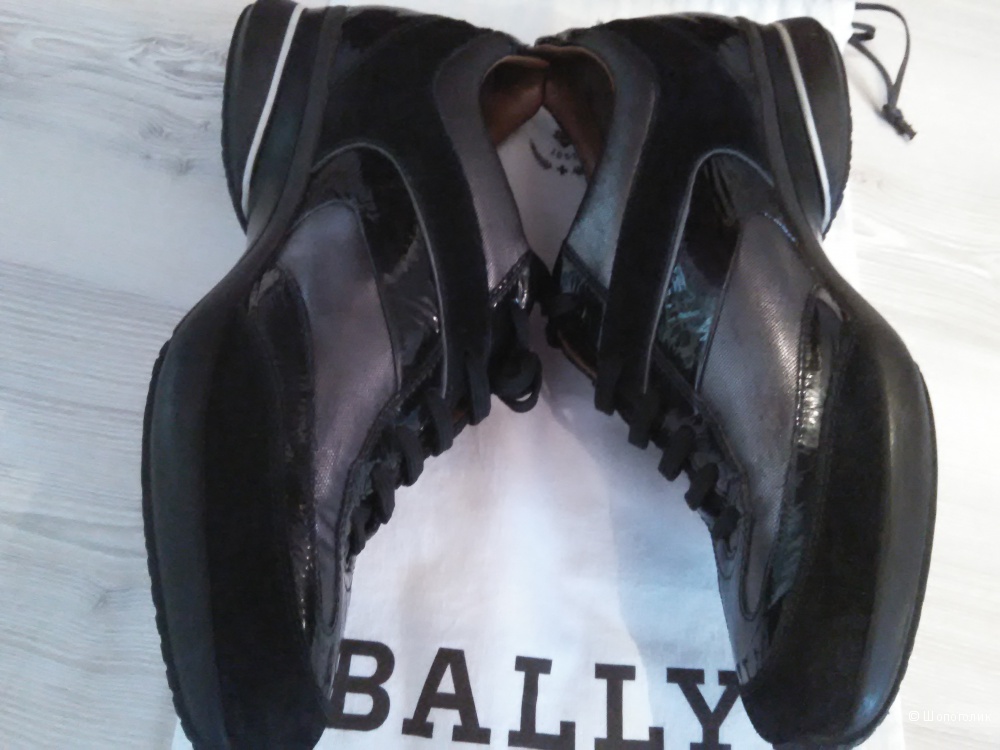 Спортивные ботинки BALLY, черные, кожа, р-р 39-40