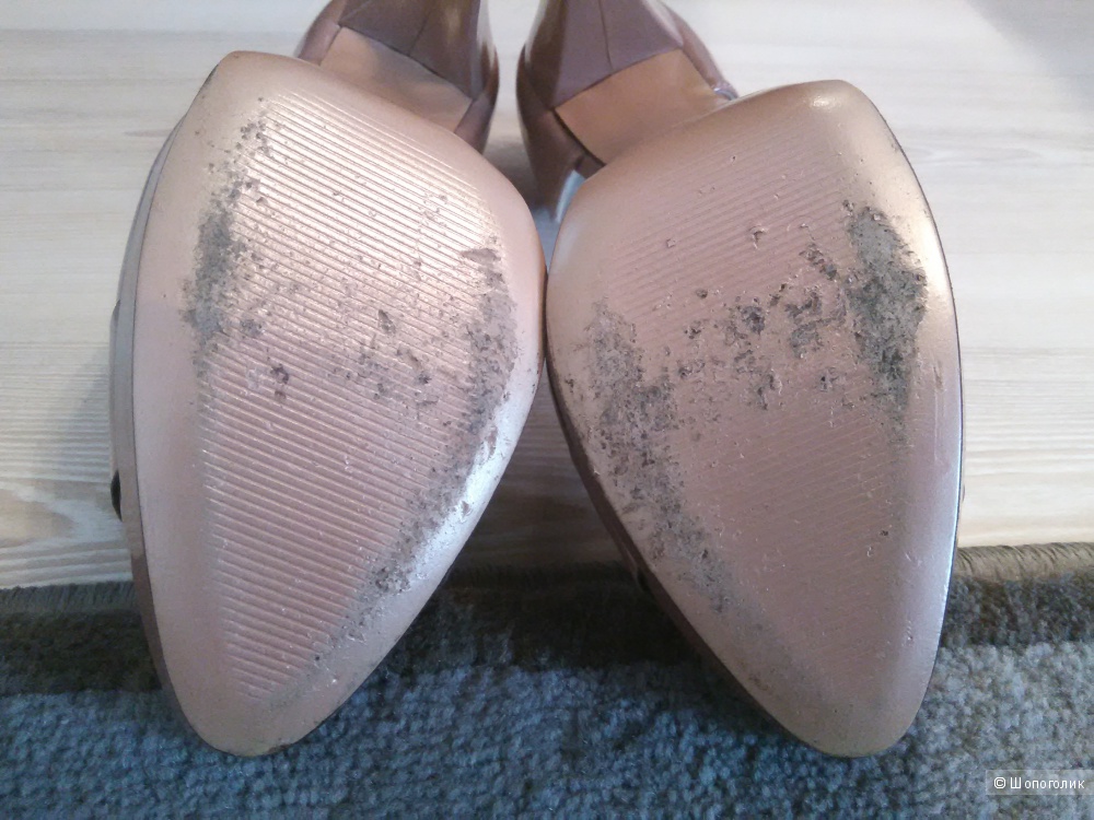 Туфли ALBA, пудрового цвета, лаковая кожа, размер 38