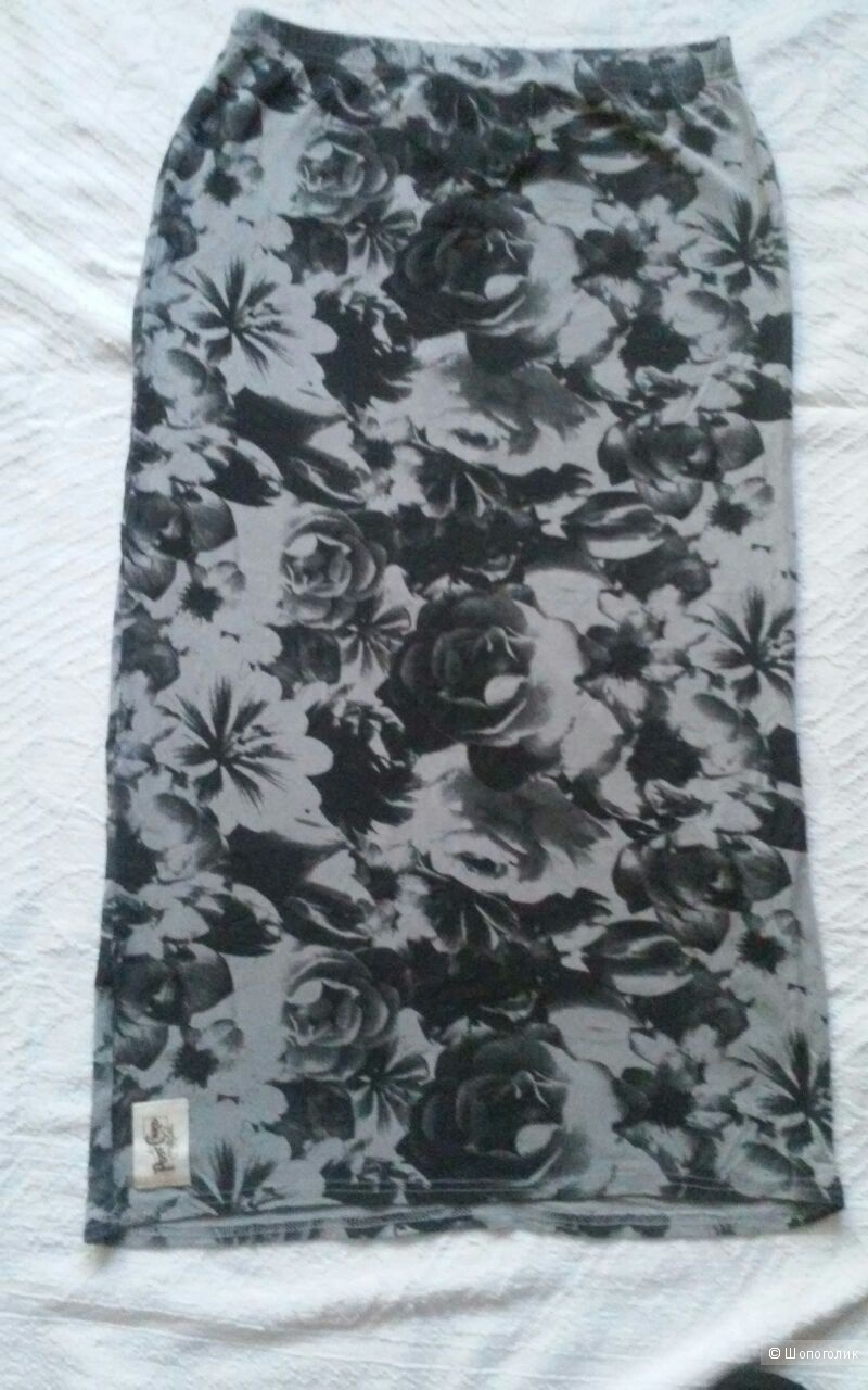 A Postcard From Brighton Floral Print Jersey Midi Skirt Size2-Uk12-Uk14