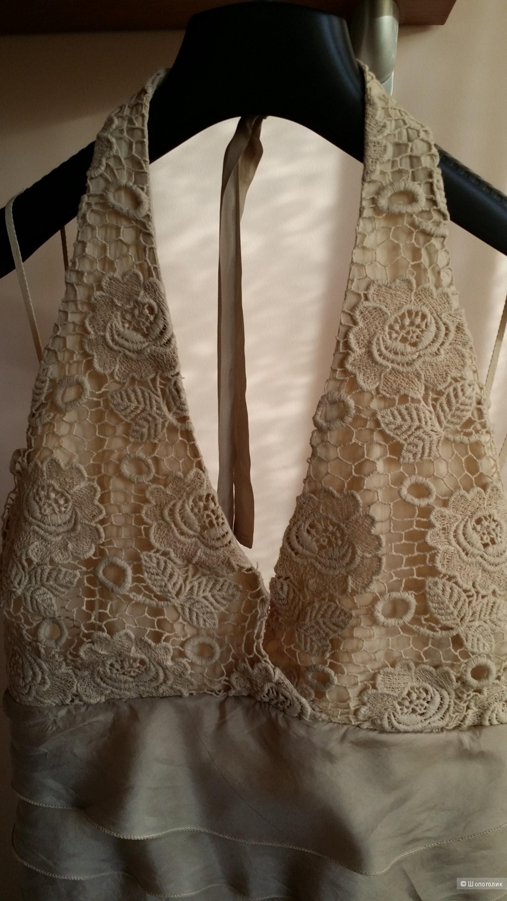 Платье Rinascimento ( Италия), натуральный шелк+ кружево кроше, М