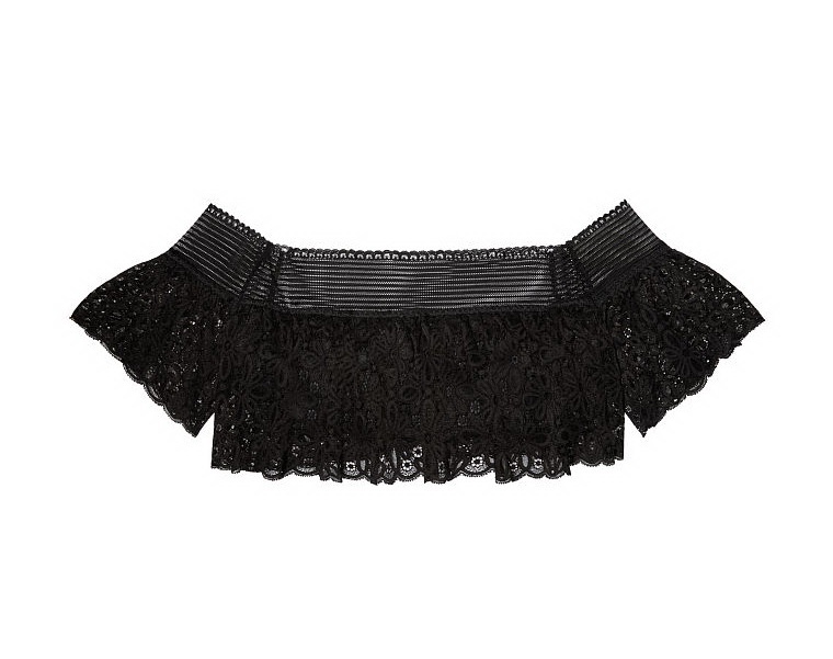 Бралетка Victoria's Secret (Lace Off-the-Shoulder Bralette), черная, размер М