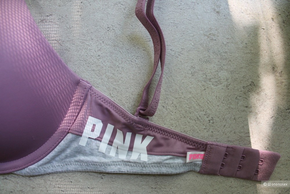 Бюстгальтер Victoria's Secret PINK Wear Everywhere T-Shirt Bra, розово-серый, 30С