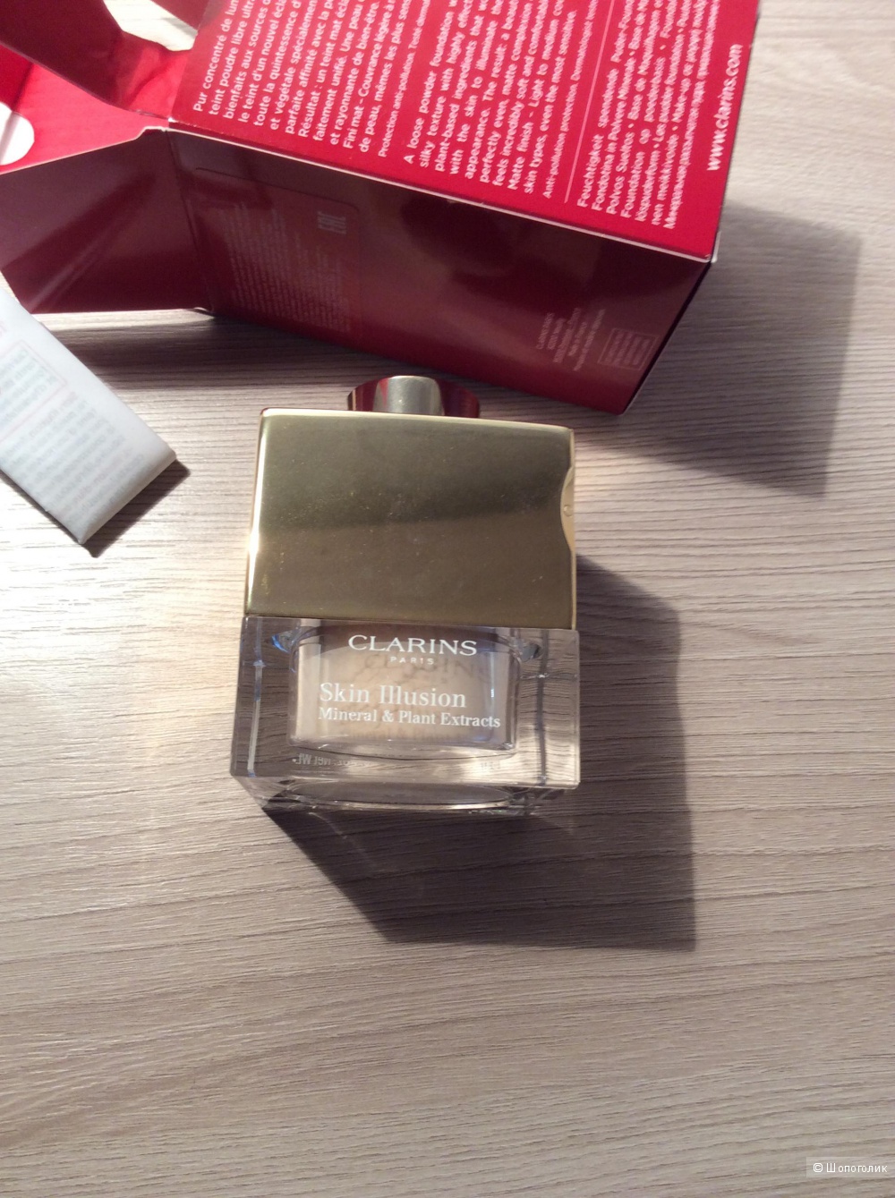 Пудра Clarins skin illusion тон 103 ivory