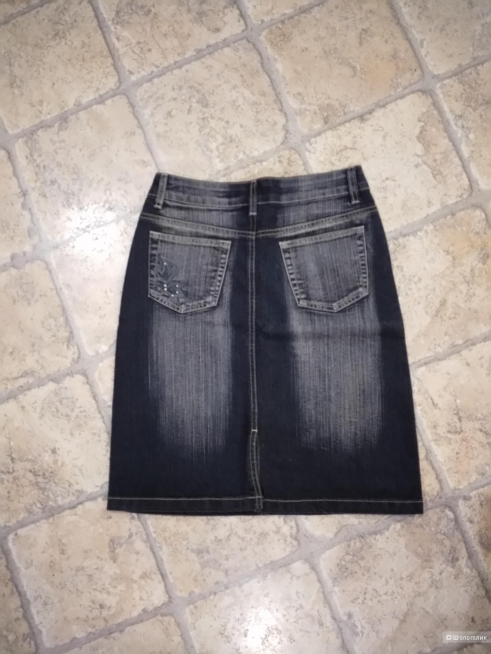 Чёрная джинсовая юбка - карандаш от J.R.K.C. wear  26 размера.