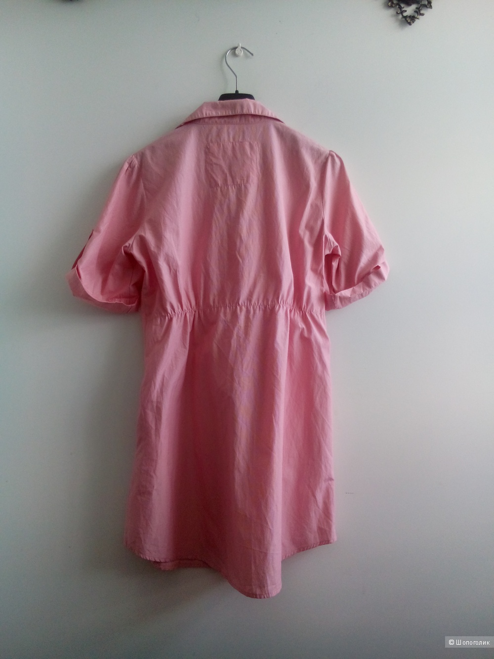 Платье розовое в мелкую продольную полосочкуTOMY HILFIGER в размере M 44-46