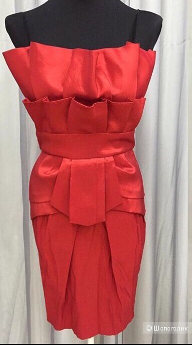 Огненное красное платье 42-44