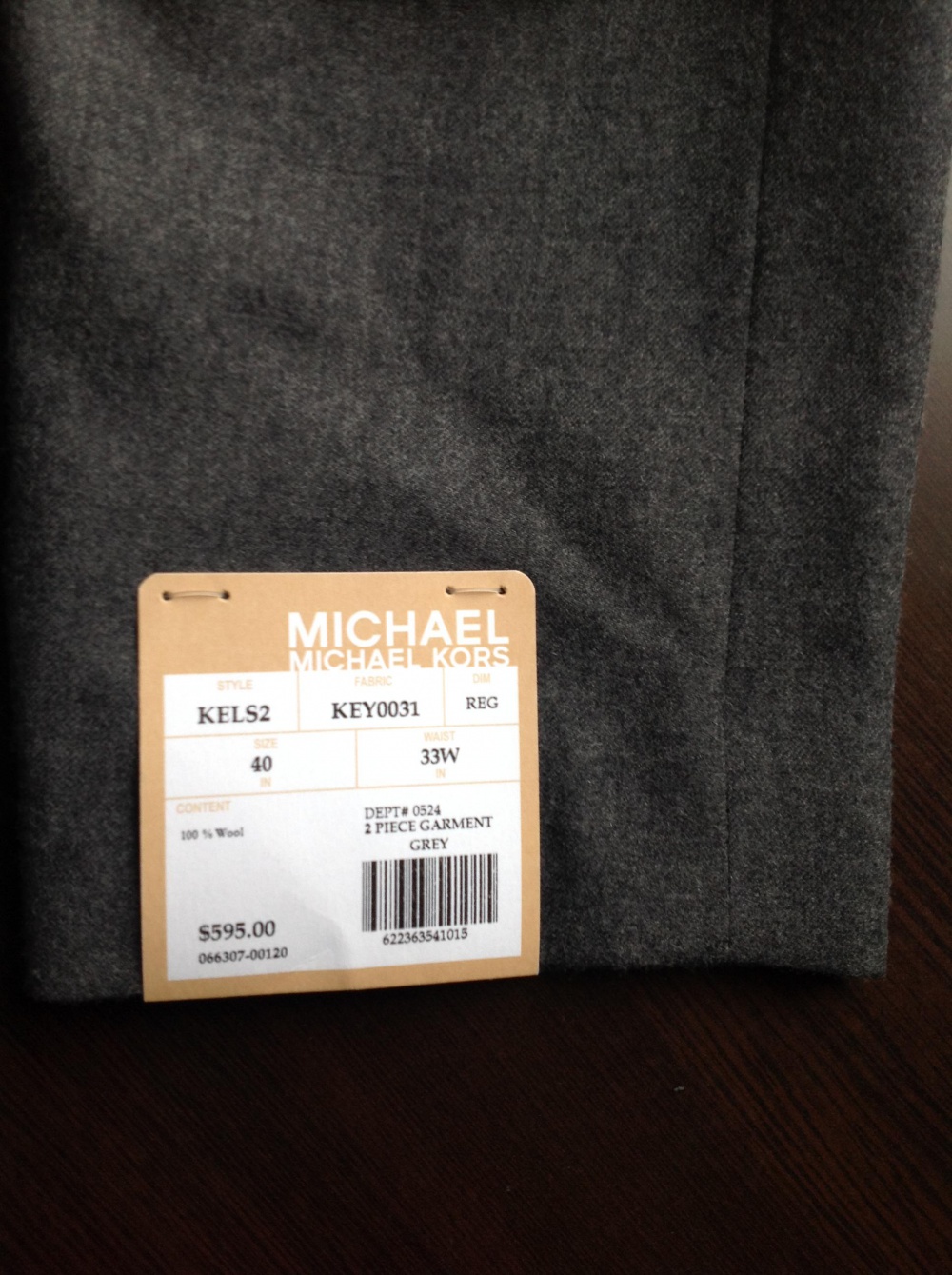 Новый мужской костюм MICHAEL KORS 50-52 размер, 100 % шерсть