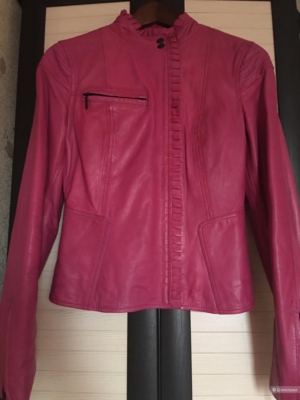 Кожаная куртка La Reine Blanche, размер 42-44