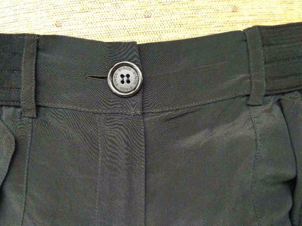 Шёлковые чёрные брюки от Sonia Rykiel, р-р 42-44