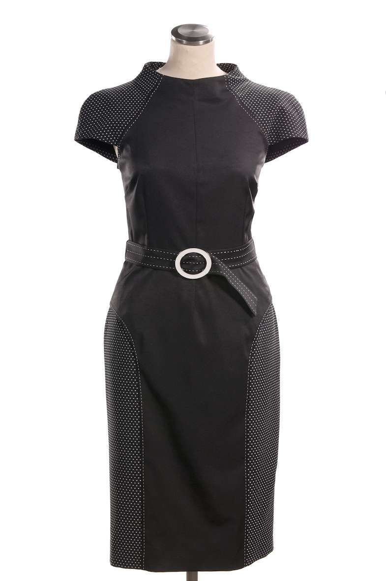 Платье офисное чёрное Modart 44-46 р