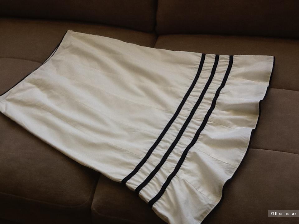 Белая юбка в морском стиле 40-42
