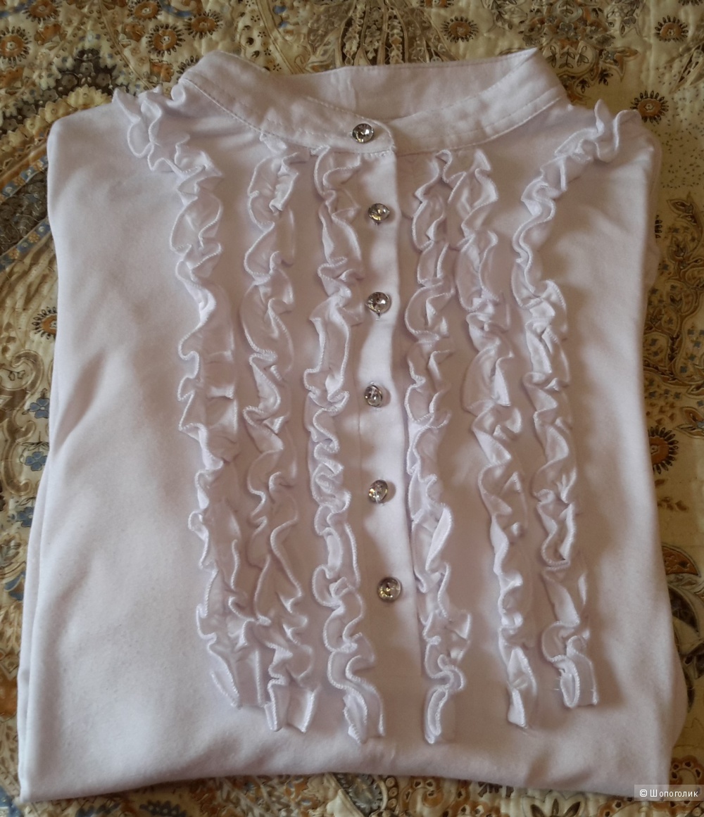 Трикотажная блузка Zolla размер М на 46-48 белого цвета