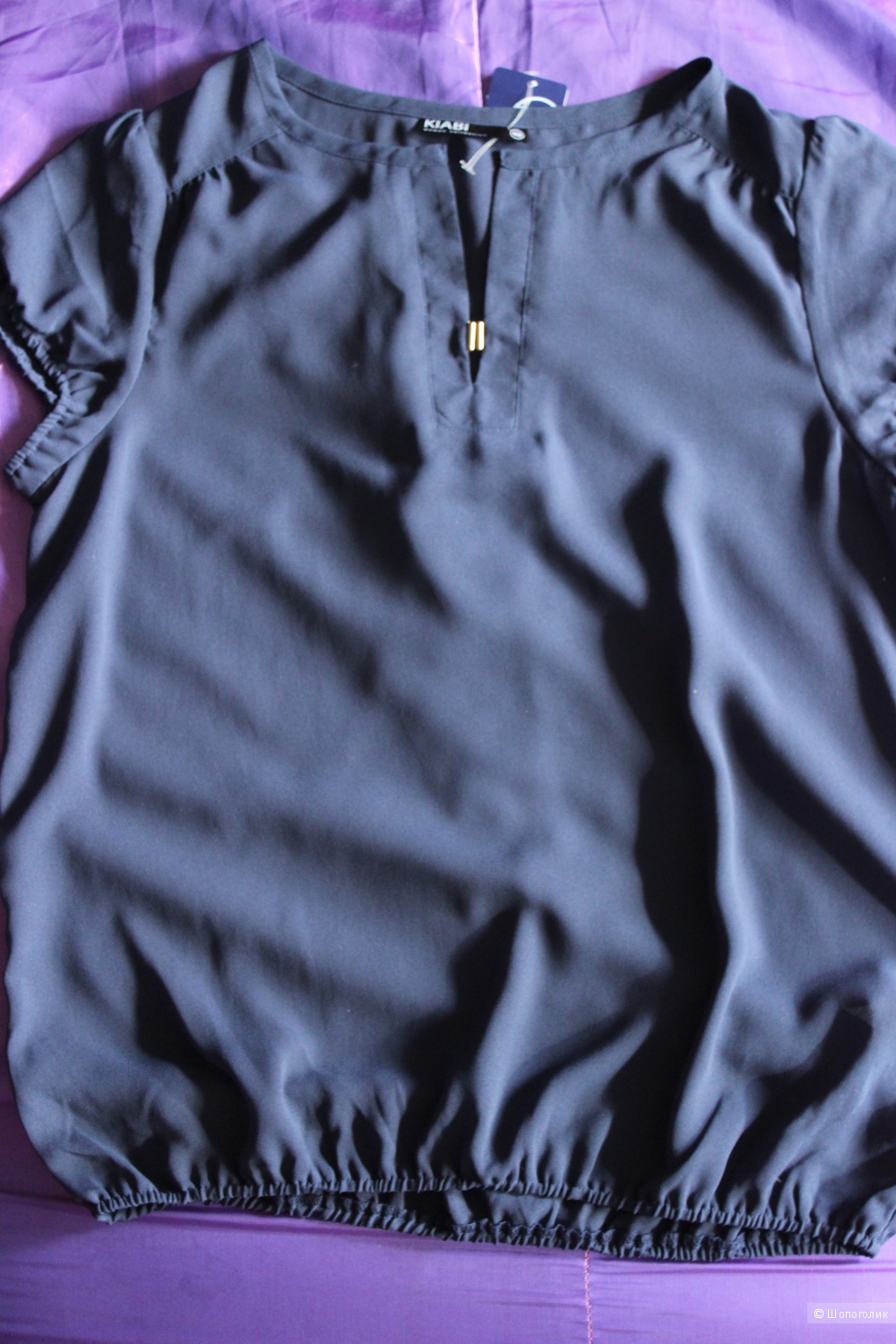 Блузка темно-синяя 40 евр (46-48 RUS)
