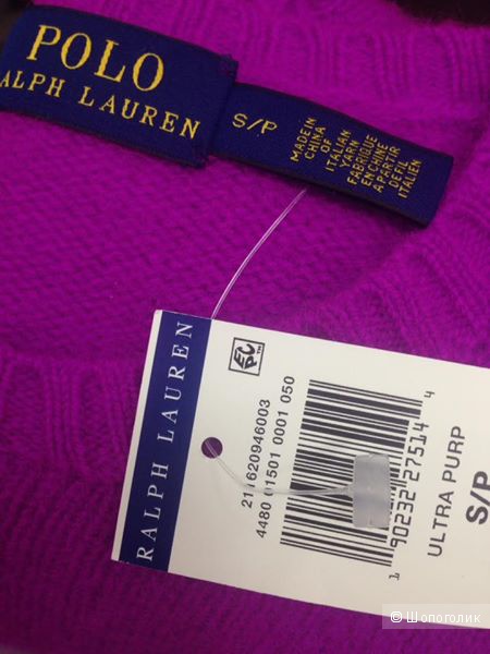 Новый свитер в фиолетовом  цвете от Ralph Lauren. 70% шерсть и 30% кашемир. 40-42 (xs),42-44р (s)