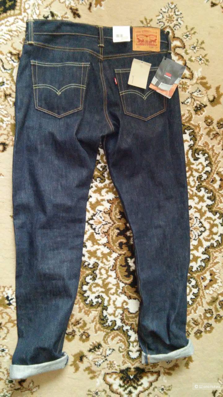 Новые джинсы Levis 511 slim selvage w34 l34