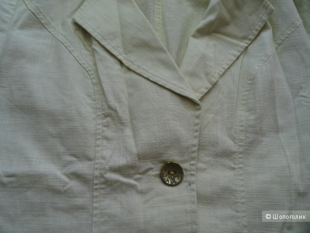 Льняной пиджак лимонного цвета, размер 42-44, б/у