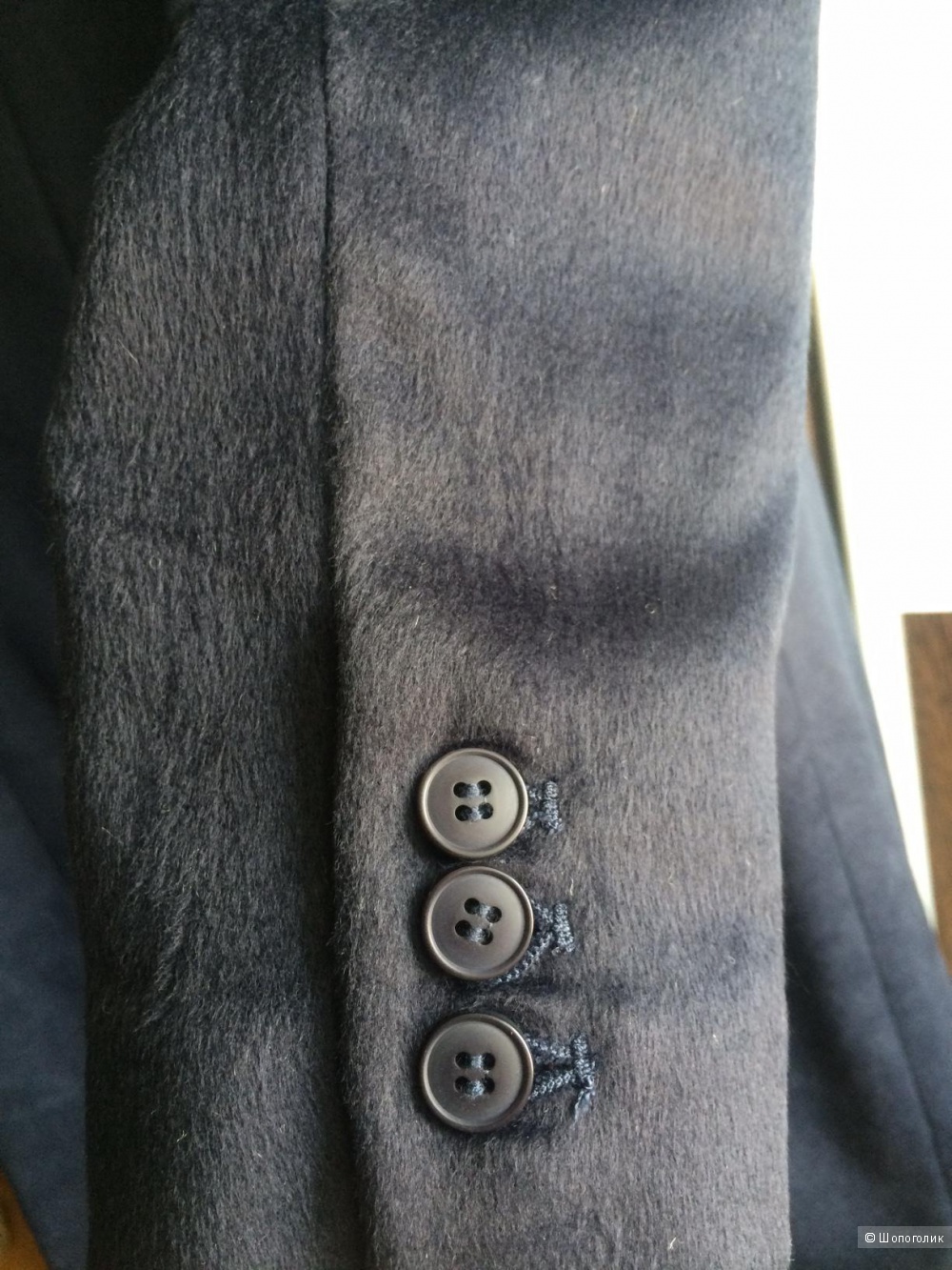 Темно-синее пальто American Vintage + платок Bimba y Lola