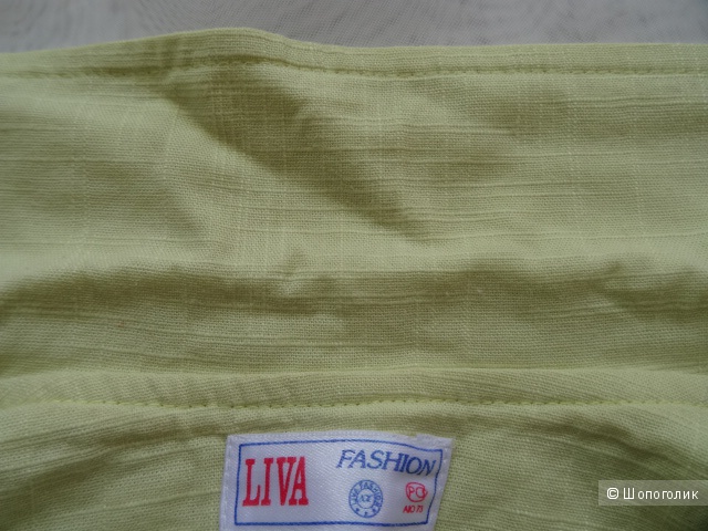 Льняной пиджак лимонного цвета, размер 42-44, б/у