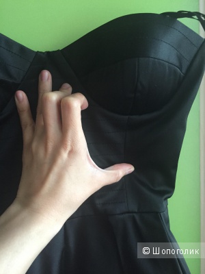 Вечернее чёрное платье 42 российский размер
