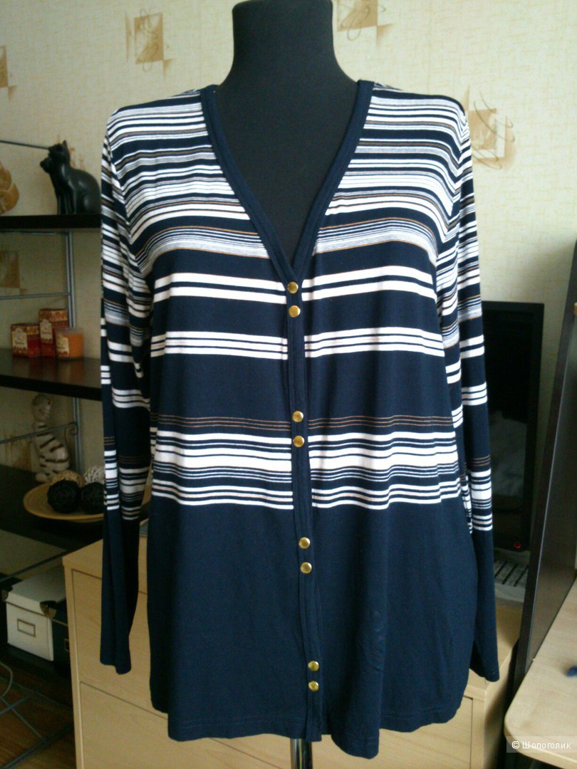 HAJO,  трикотажная блузка (кардиган) на кнопках. Размер: EUR 40 (на 46-48 размер).