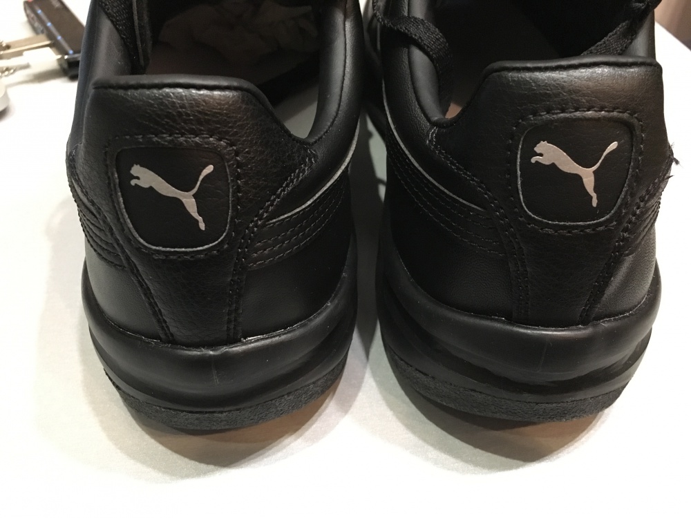 Кожаные мужские кеды Puma. Размер 10US/9UK/43EUR. По стельке 28 см. Черные.