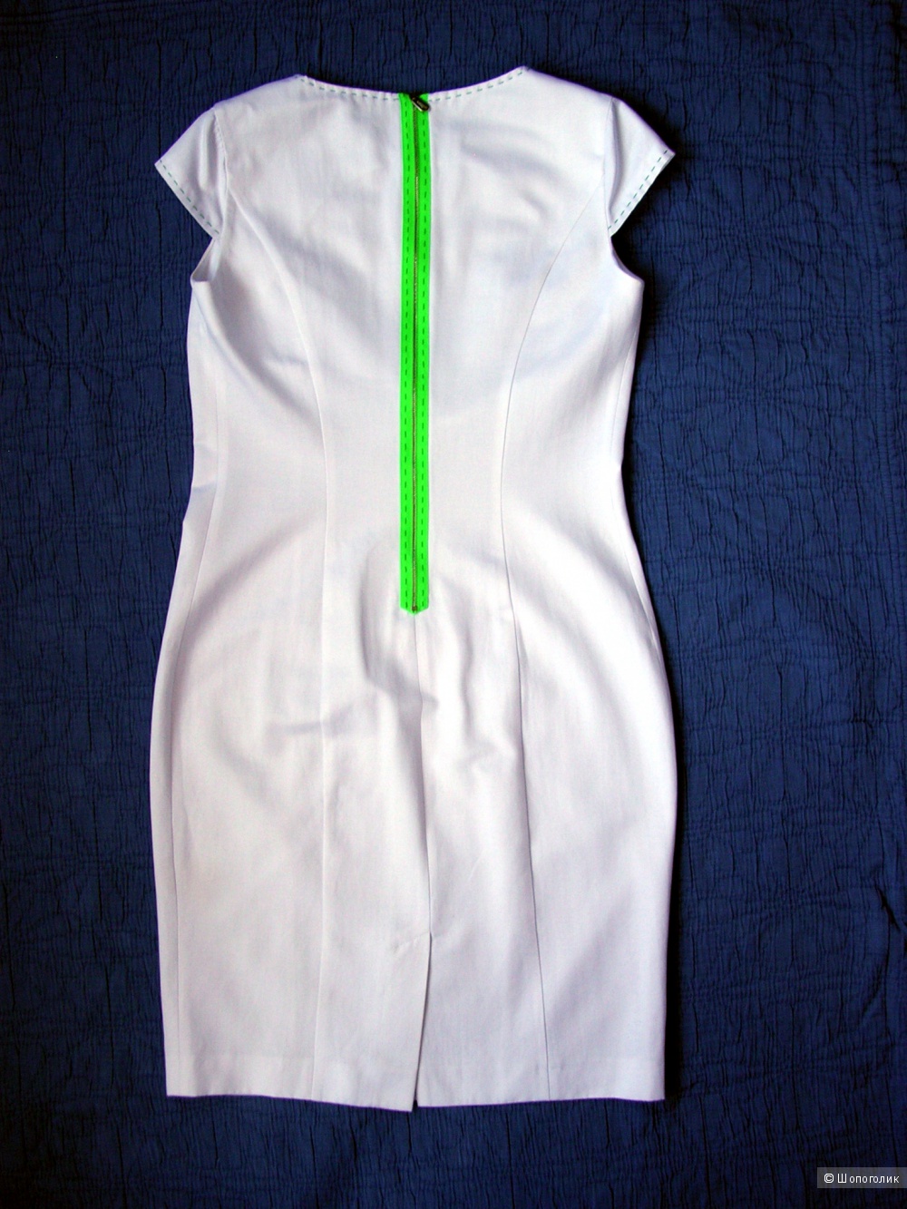 Белое платье хлопок-стретч от дизайнера Елены Шипиловой, р. 46