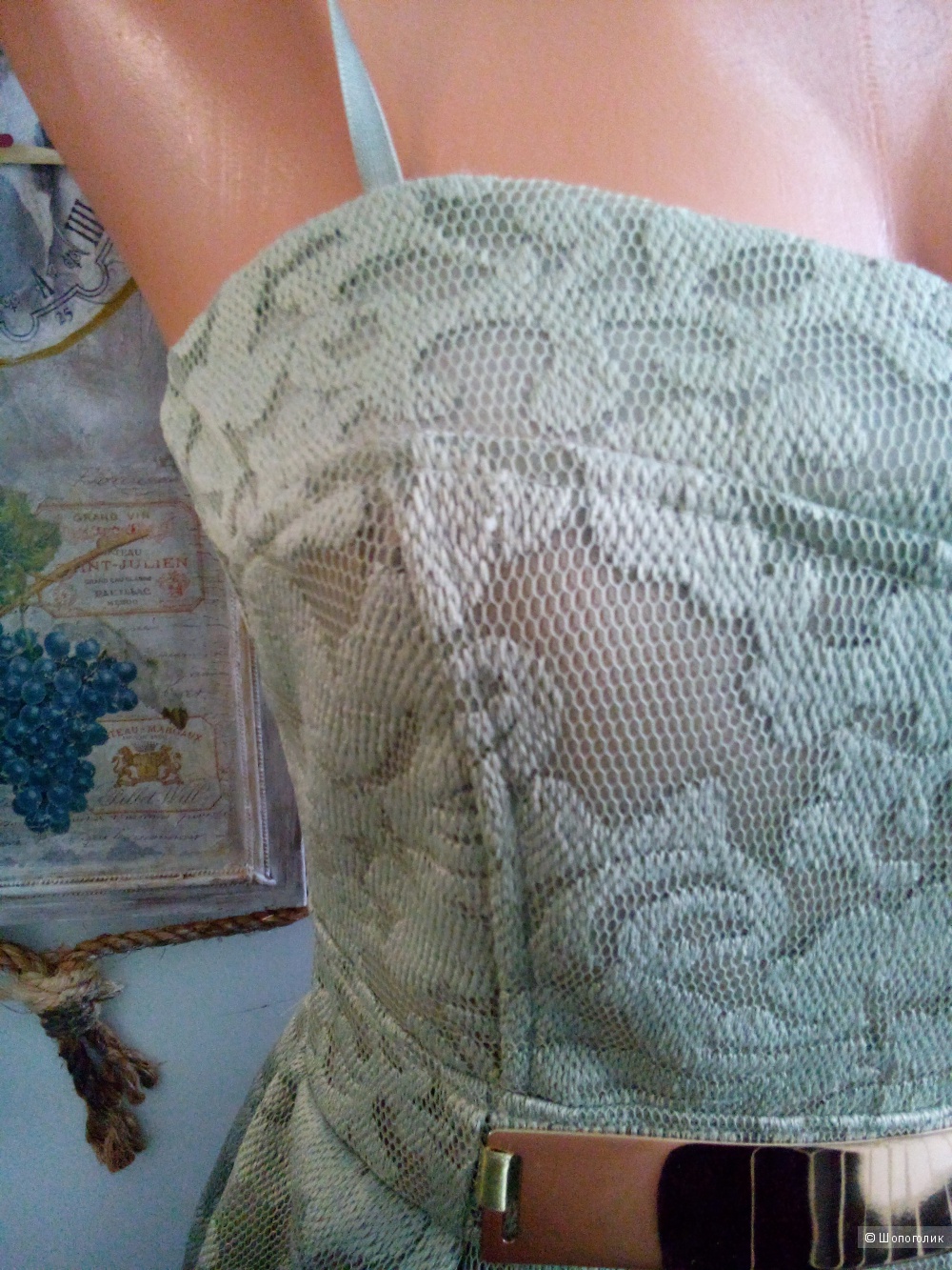 Платье кружево олива Rinaschemento Италия в размере S(42-44)