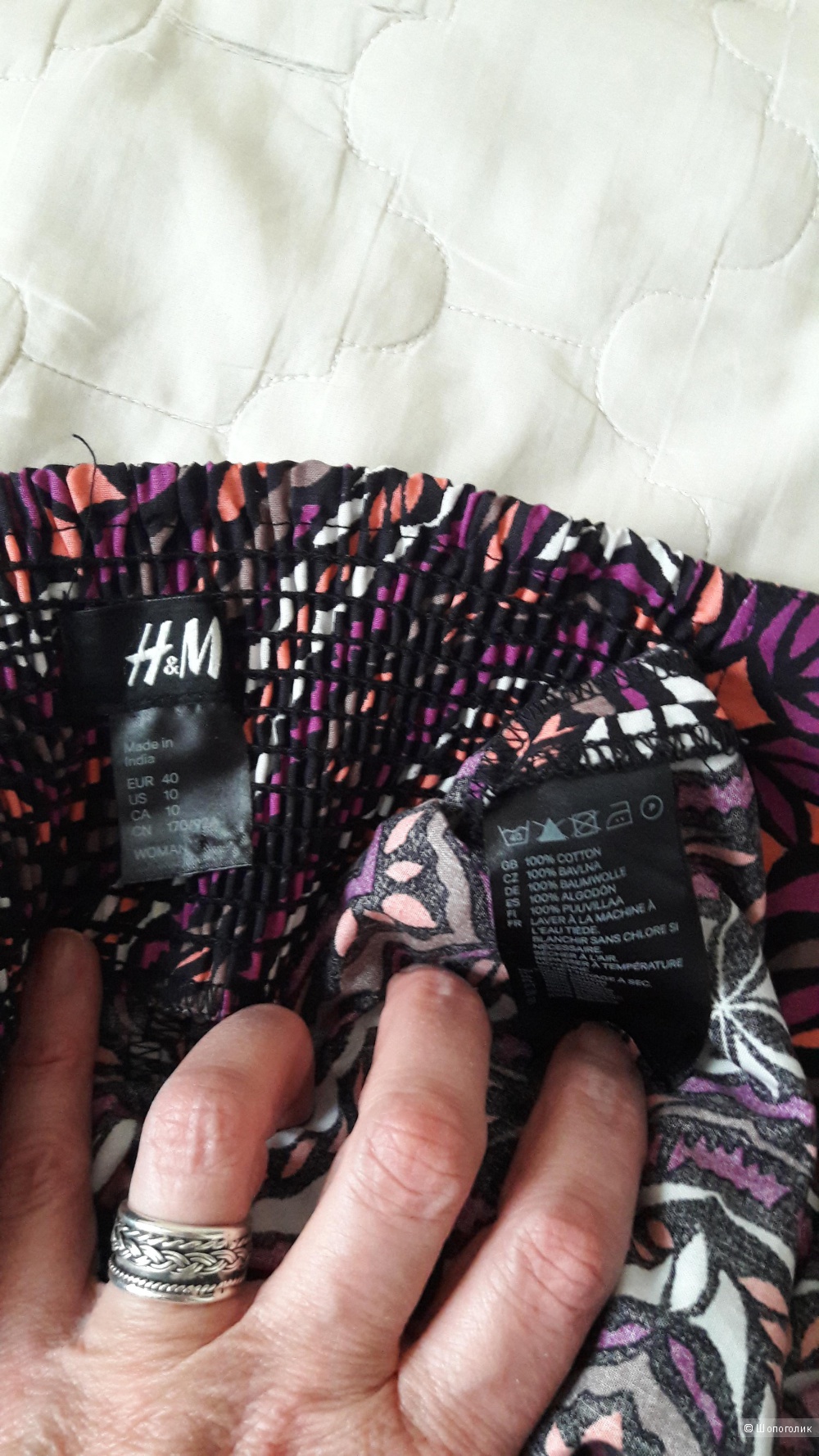 H&M: платье-сарафан на завязках и с запАхом, 40