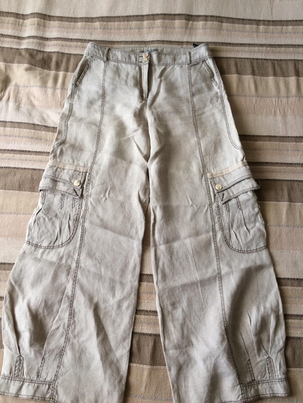 Льняные брюки Guzella, размер UK 14
