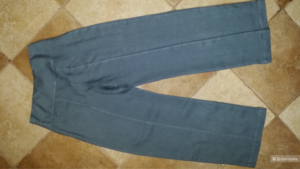 Серо-голубые льняные брюки  Sarah Pacini .Размер на росс. 42-44
