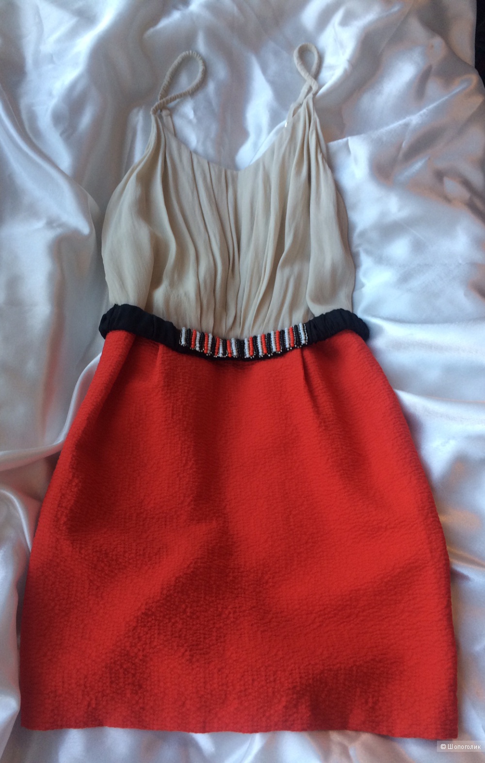 Платье и жакет Sandro красно-кораллового цвета / XS