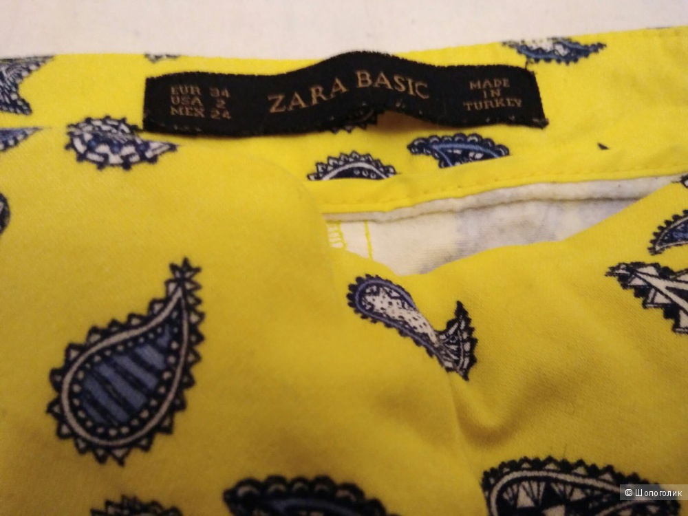 Необычные брюки Zara с принтом XS-S