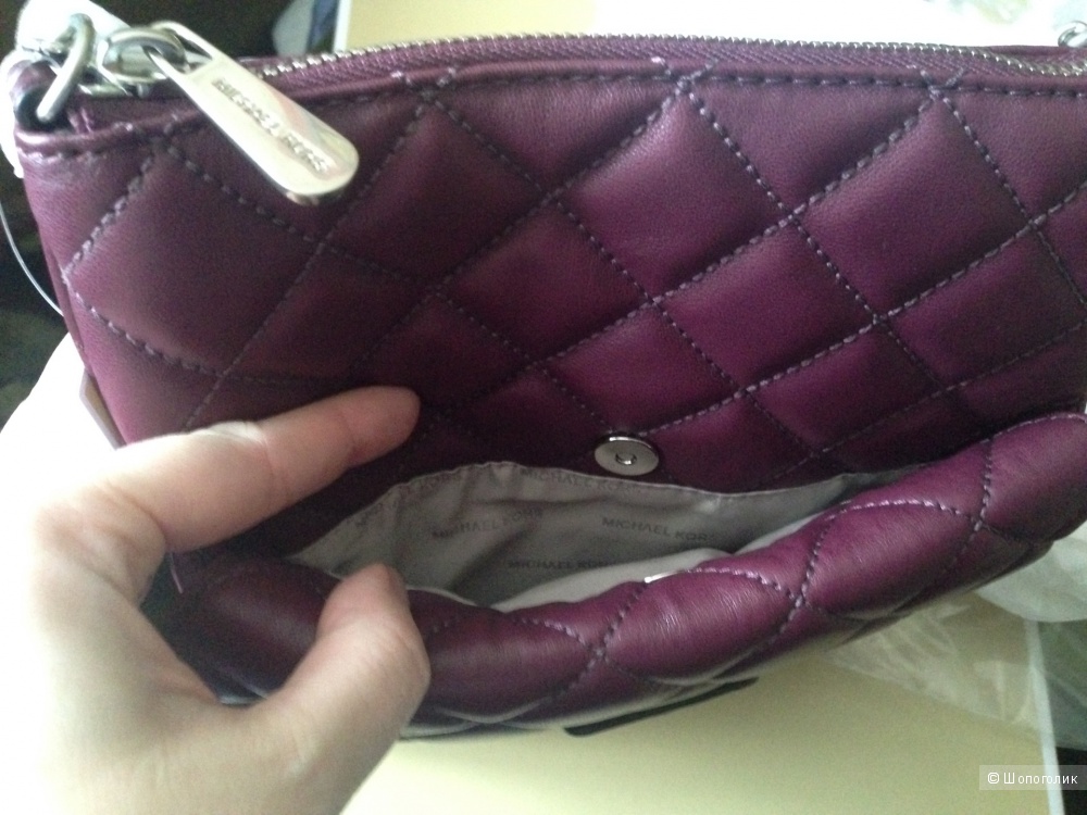 Новая сумочка Michael Kors, модель Sloan, цвет Plum, кожа, кроссбоди