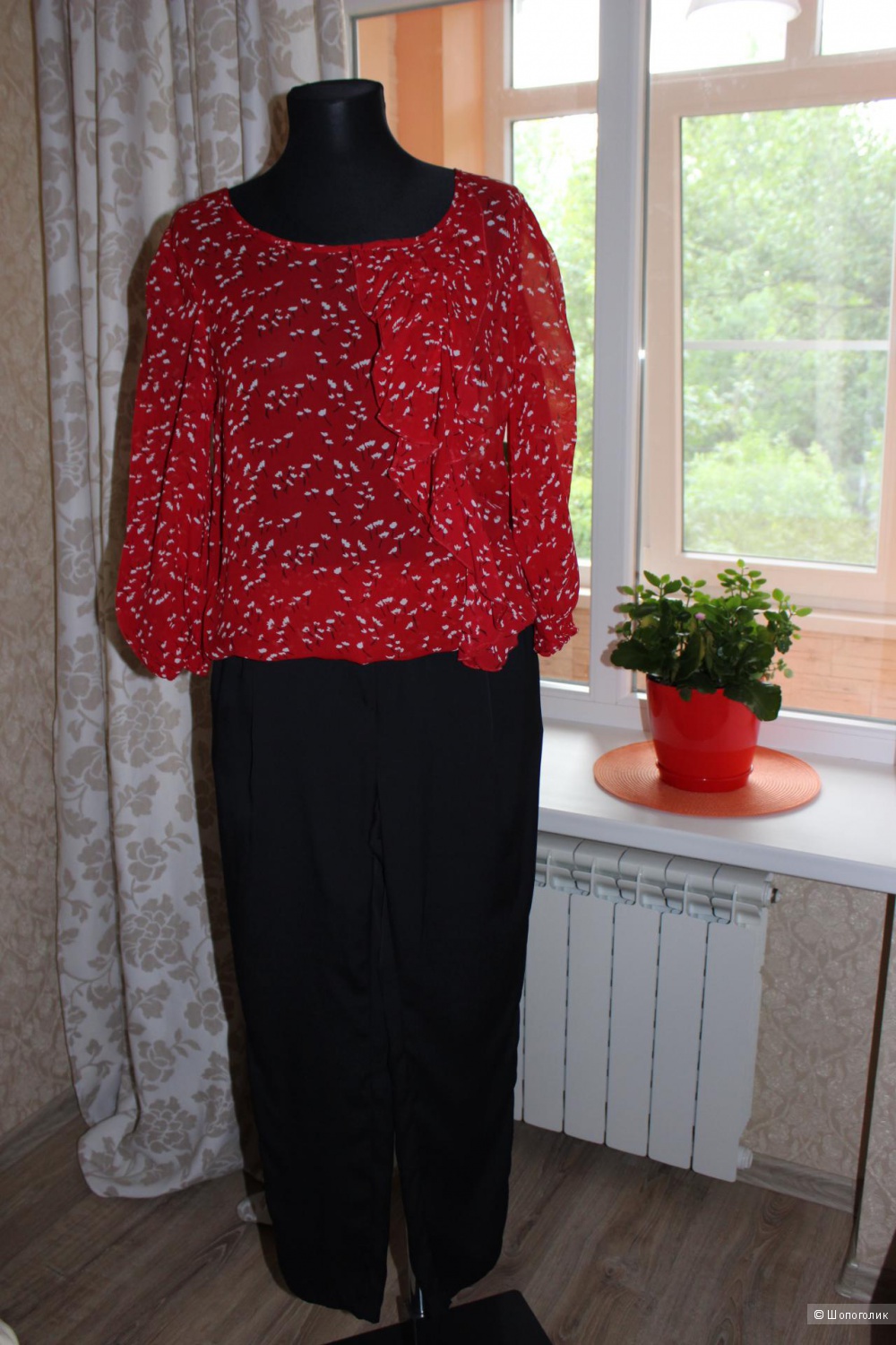 Блуза с принтом, размер 44-46