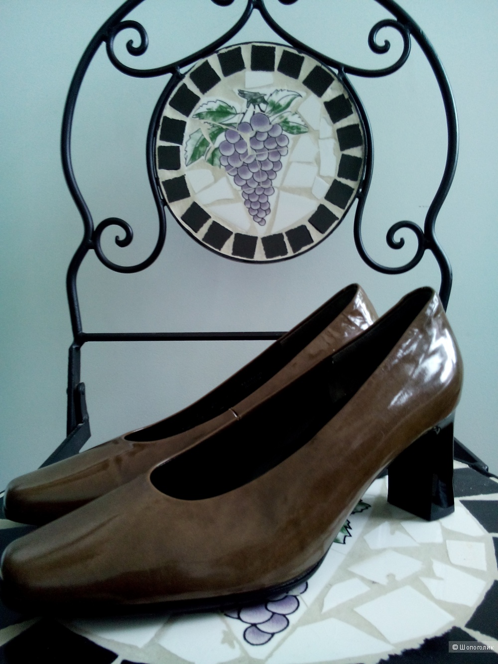 Туфли лаковые(цвет ближе к оливковому) GABOR FASHION Австрия размер 6(39 росс)