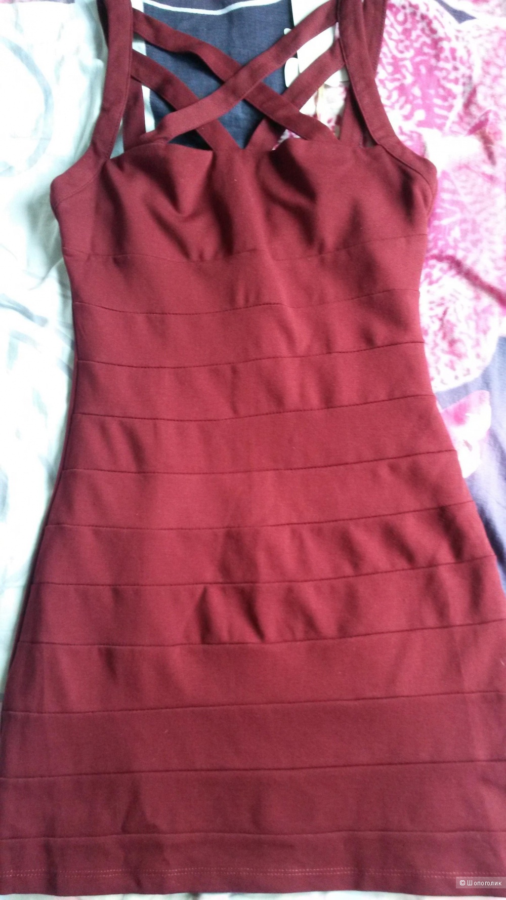 Платье бордо, размер С