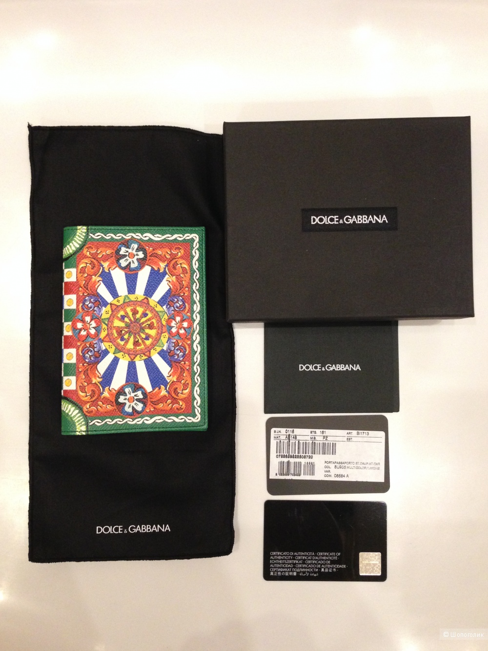 DOLCE&GABBANA обложка на паспорт с принтом Caretto Siciliano Новая.Оригинал