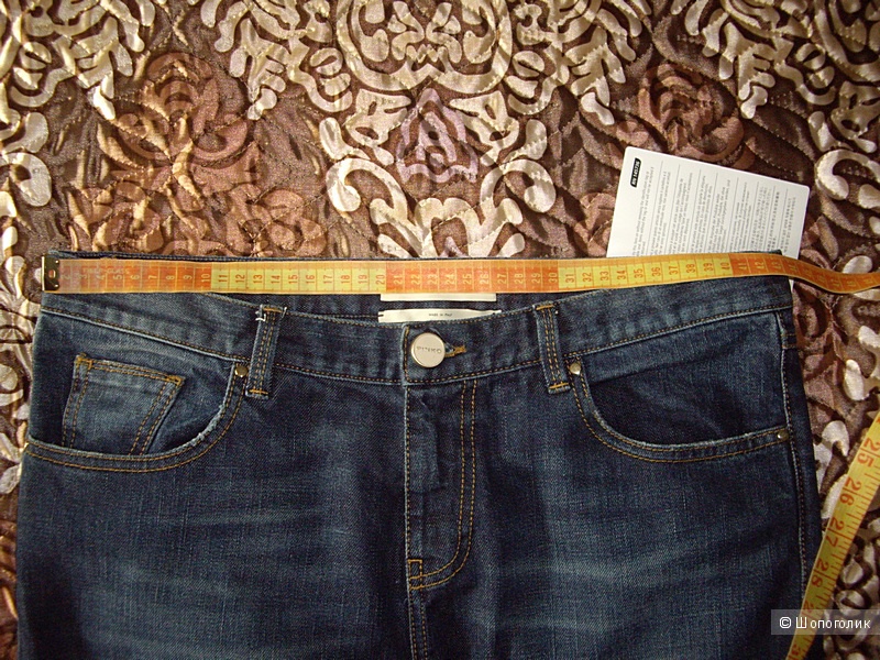 Джинсовые брюки PINKO 28-29 размер с отворотами .