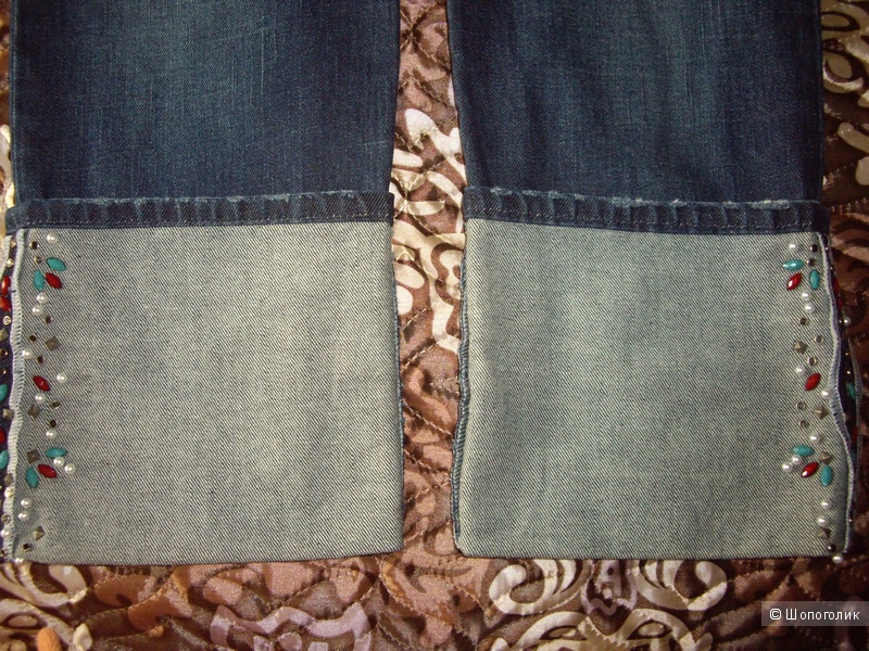 Джинсовые брюки PINKO 28-29 размер с отворотами .