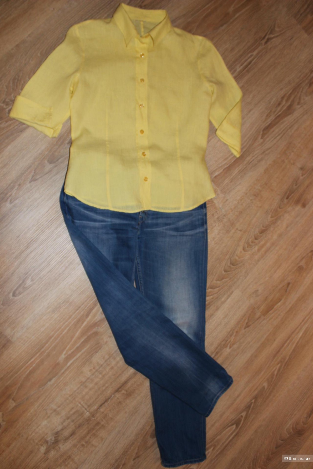 Льняная рубашка MAX&CO, размер 42-44