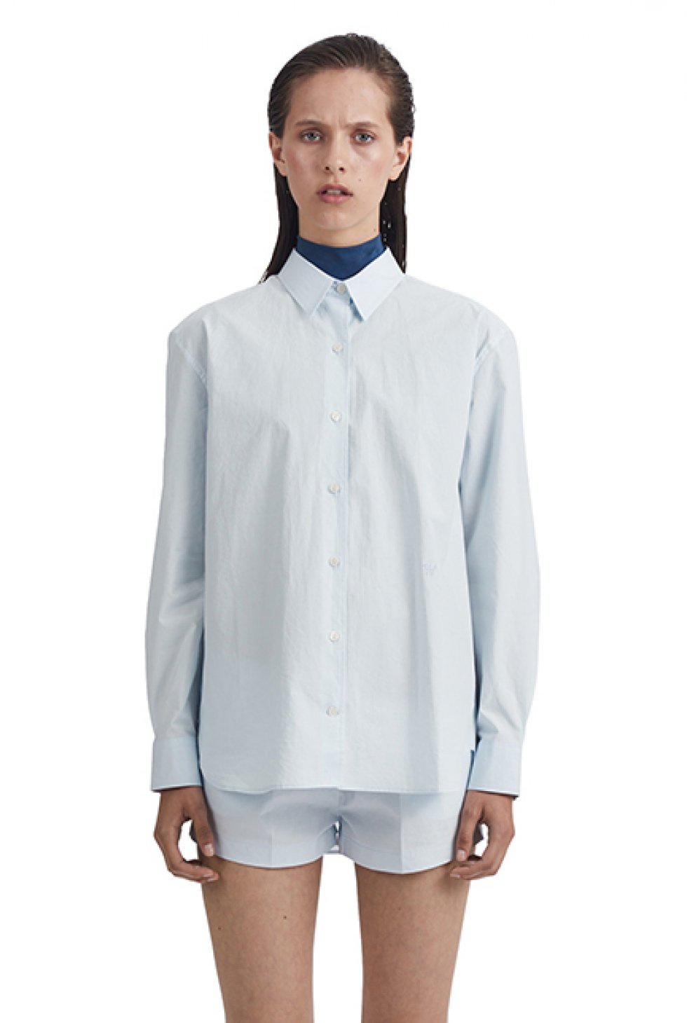 Голубая базовая рубашка Wood Wood (44-46 размер)