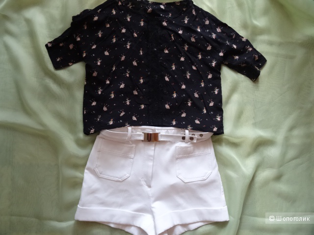 Белые плотные шорты H&M, размер US 6 EUR 36, б/у