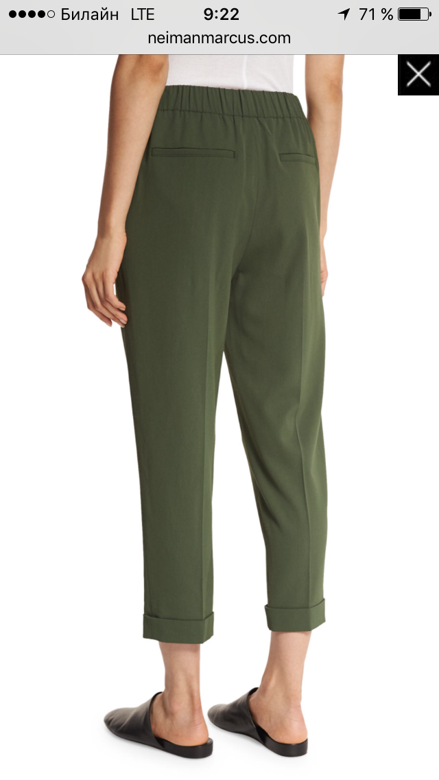 Новые зеленые брюки Vince, размер M